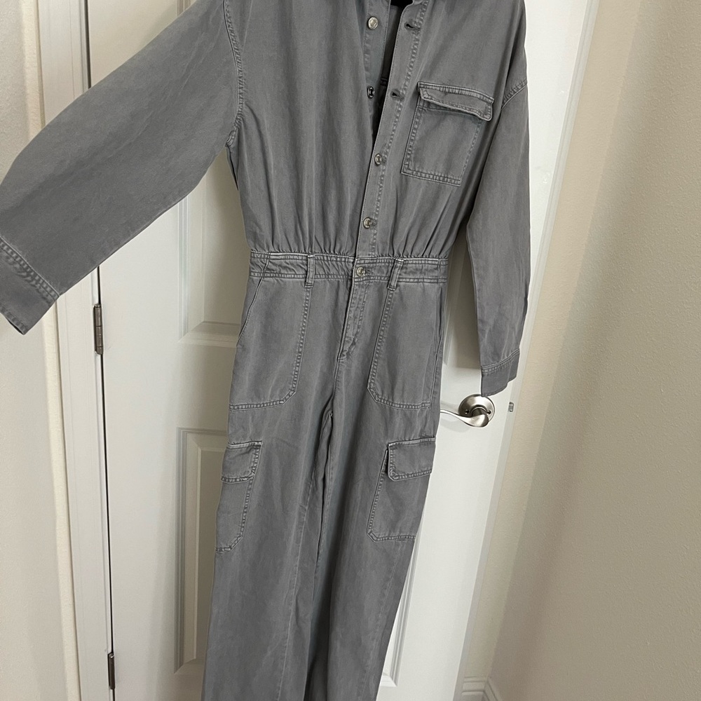 Zara Charcoal Utility Jumpsuit
